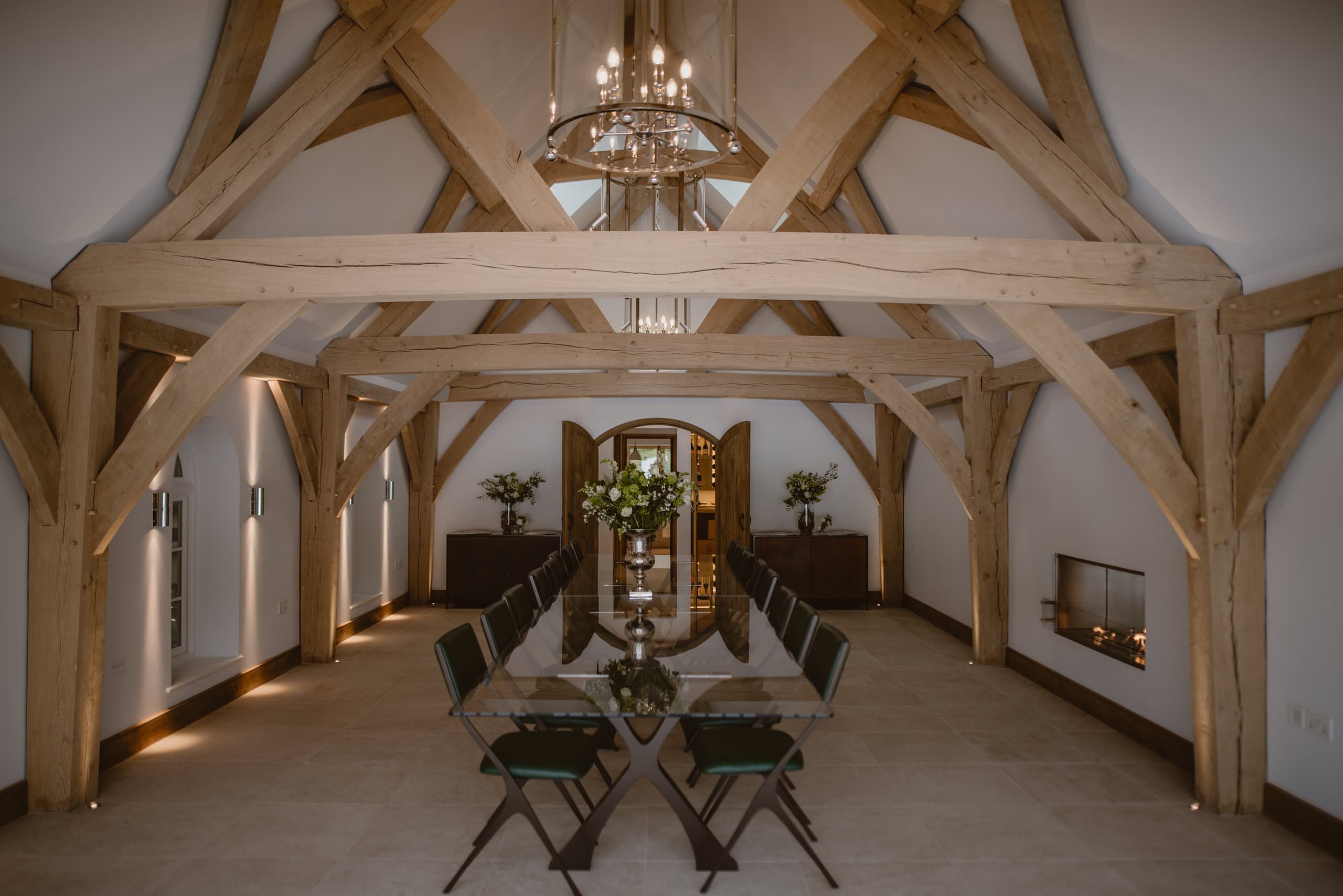 Dining room with large dining table